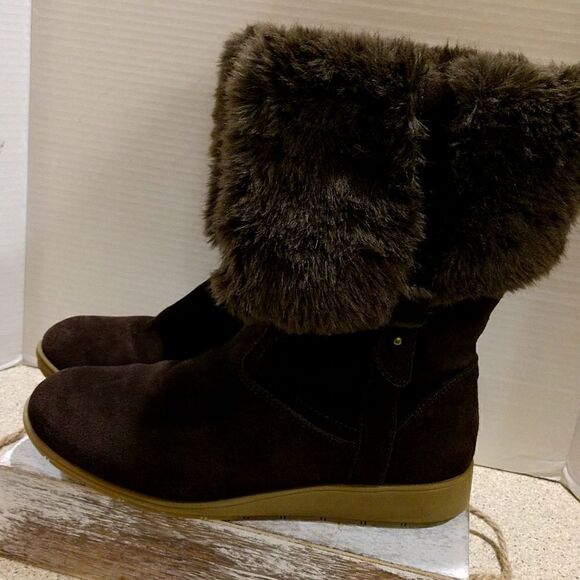👍 Land's End Suede Boots Size 8.5.   A9 - Picture 1 of 6